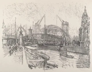 Building the Freidrich-Strasse Station, 1921