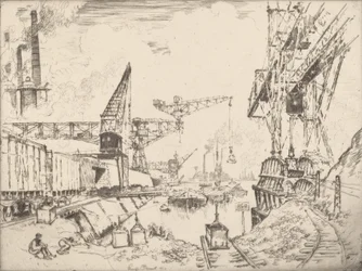 Cranes at Duisburg, 1910