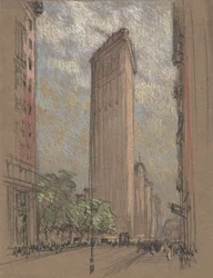 Drawing of the Flatiron Building by Pennell, c.1904