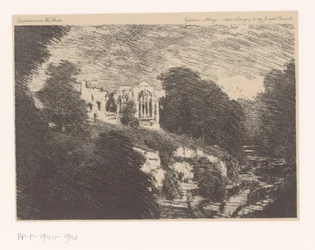 View of Egglestone Abbey from the Tees