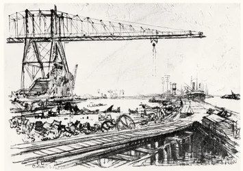 Mount Hope, plate II from The Panama Canal by Joseph Pennell, 1912