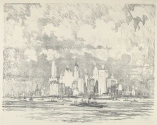 New York From Ellis Island, 1910