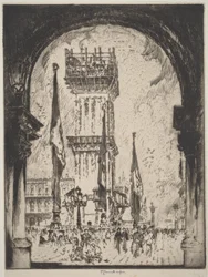 Rebuilding the Campanile, Venice, No. I