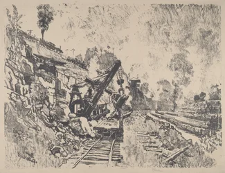 Steam Shovel at Work in Culebra Cut, 1912