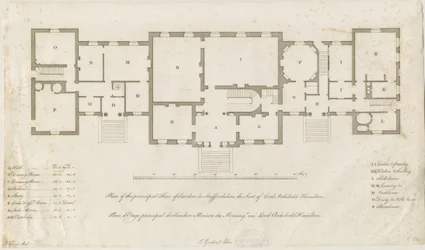 Sandon Hall - Plan of Principal Floor