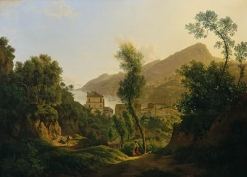 View of the City of Vietri with a View of the Gulf of Salerno