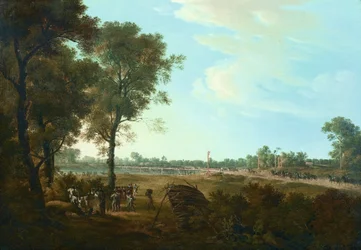 Scene from the Napoleonic Wars: The Beginning of the Bridgehead in Lobau