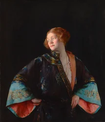 The Blue Mandarin Coat (The Blue Kimono)