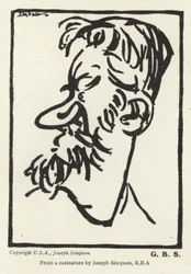 Caricature of George Bernard Shaw