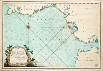 Chart of the Coast of Portugal and Spain, from Cape St Vincent