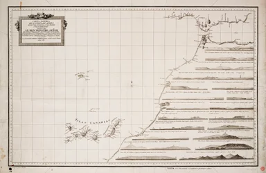 Map of the West Coast of Africa and the Canary Islands