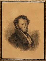 Portrait of the Author Alexander S. Pushkin 1799-1837, 1827