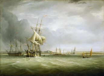 Navigation in the Bristol Channel (England), at the mouth of the Avon
