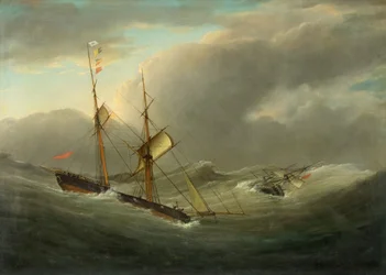 The Brigantine Tom Cod rescuing the crew of 