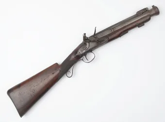 Blunderbuss with spring bayonet issued to Irish Volunteers, c.1815