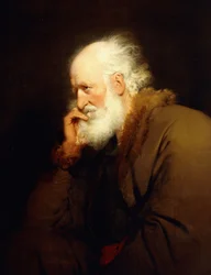 An Old Man, Half-Length, in a Brown Fur-Lined Coat