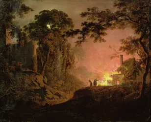 Cottage On Fire