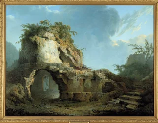 The tomb of the Roman poet Virgil near the cave of Pozzuoli near Naples