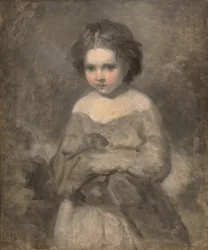 Study of a young girl, half-length - unfinished