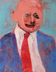 Abstract Man Red Tie