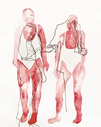 Abstract Red Figures