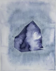 Blue Watercolor House