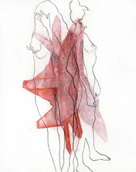 Fluid Forms in Red