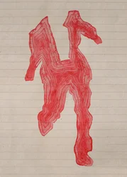 Red Contour Figure