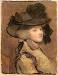 Portrait of a woman in a black hat