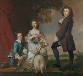 Thomas and Martha Neate with His Tutor, Thomas Needham