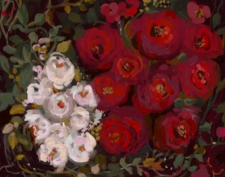 Dark Floral Painting