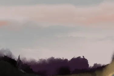 Misty Purple Mountains