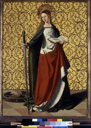 Back of altarpiece: St. Catherine of Alexandria