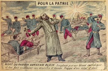 Death of Rabbi Bloch, 20th century (illustration)