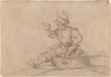 A Boy on a Sled