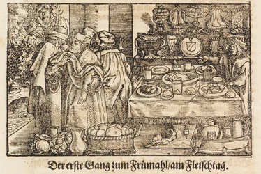 A New Cookbook by Marx Rumpolt. The first illustrated German cookbook, 1604