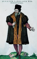 Leipzig senator, engraving from Habitus praecipuorum popularum