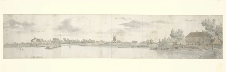 Panoramic View of Castle Ooij and the Tollhouse, North Brabant