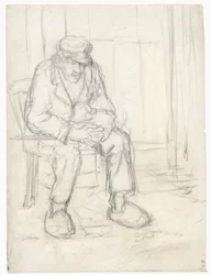 Seated Old Farmer