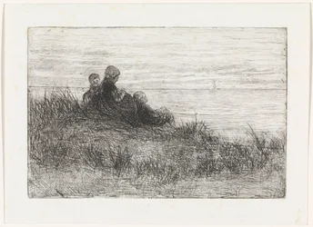 Dune Landscape with Mother and Children