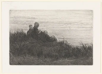 Dune Landscape with Mother and Children