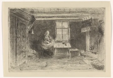 Interior with Mother and Child