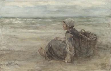 Fisher Girl on the Beach