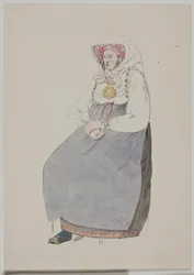 Seated Woman in Local Costume