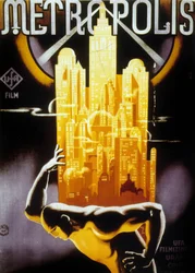 Poster for the Hungarian release of Metropolis, directed by Fritz Lang, 1927