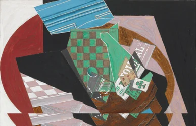 Checkerboard and Playing Cards