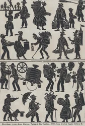 Sheet 3 of figures for Chinese shadow puppets, 1859