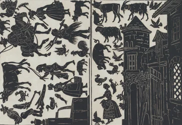 Sheet 6 of figures for Chinese shadow puppets, 1859