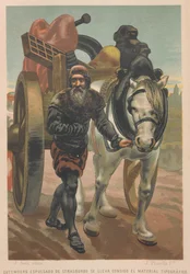 Johannes Gutenberg Leaves Strasbourg, from: La ciencia y sus hombres, 1879