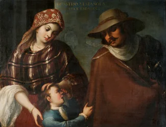 Castizo and Spaniard Produce a Spaniard, c. 1715